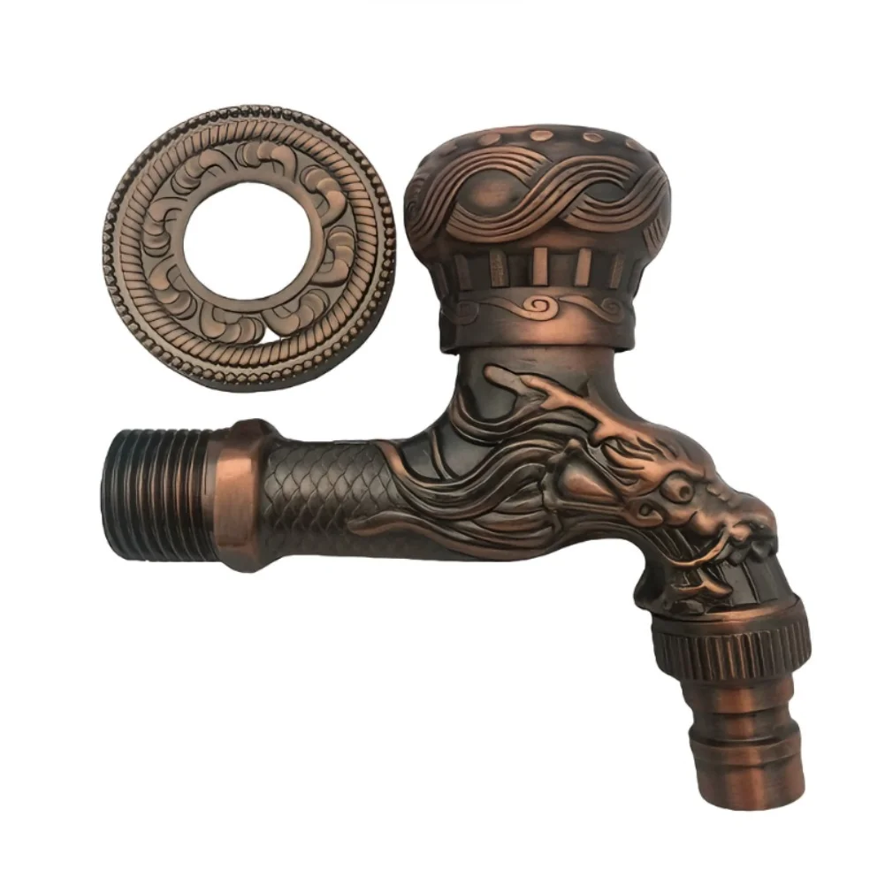 Zinc Alloy Antique Style Wall Mount Faucet for Cold Water Supply to For Mop Sink Laundry Area and Bathroom Setup