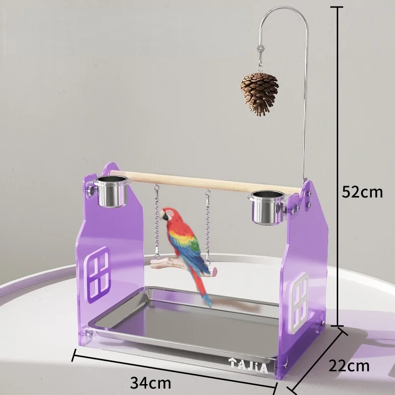 

Hot Sales New Design Metal Luxury Multifunctional Aviary Outdoor Bird Stand Bird Stand Show Cage To Display Birds