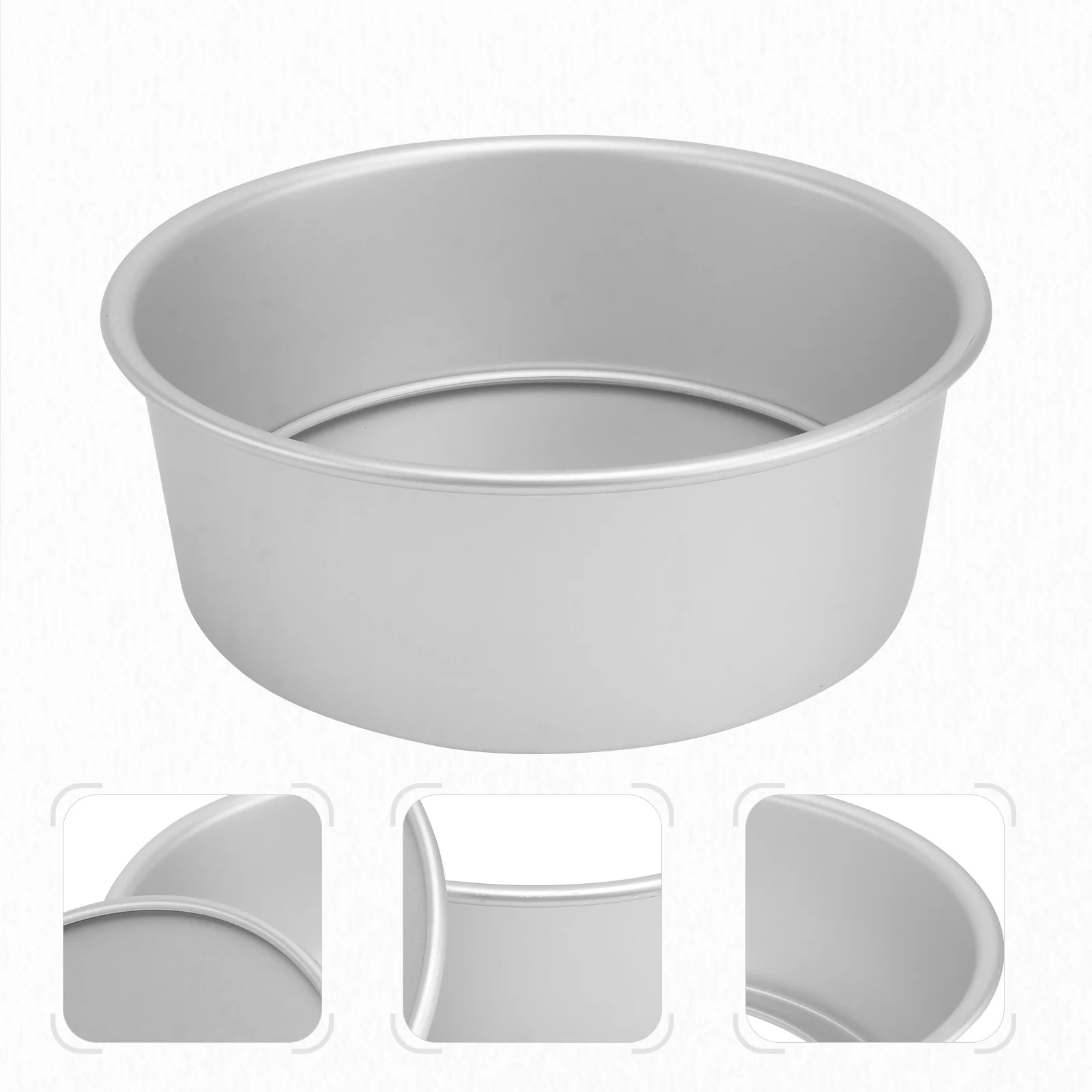 

8 Inch Round Removable Bottom Cake Pan Anodized Aluminum Alloy Non Stick Mold for Layer Cakes Wedding Cheesecakes