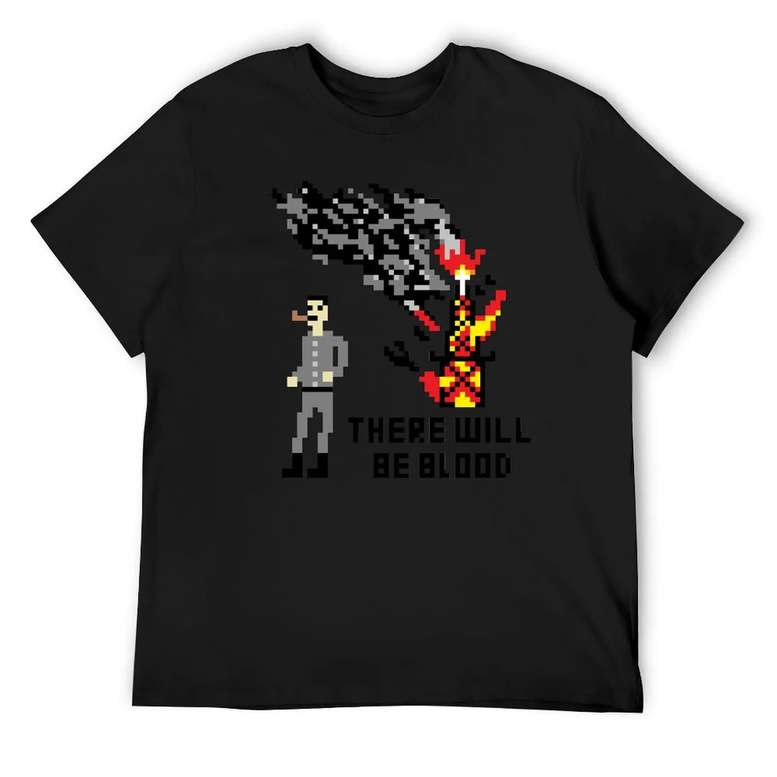 

There Will Be Blood Pixel T-Shirt hippie clothes anime stuff cotton man t-shirts mens graphic t-shirts funny