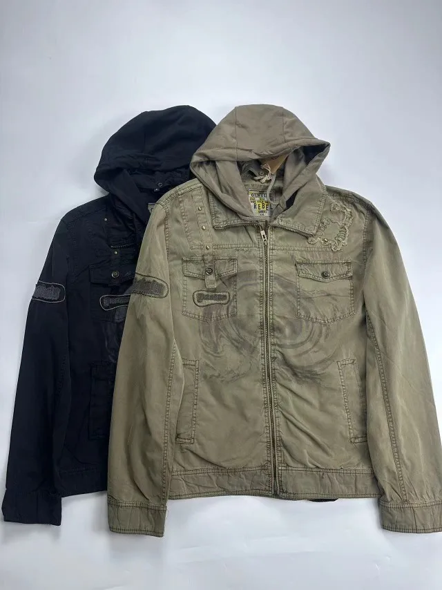 

Мужская демисезонная винтажная куртка M65 с капюшоном и множеством карманов для работы, мотоциклистов и охотников