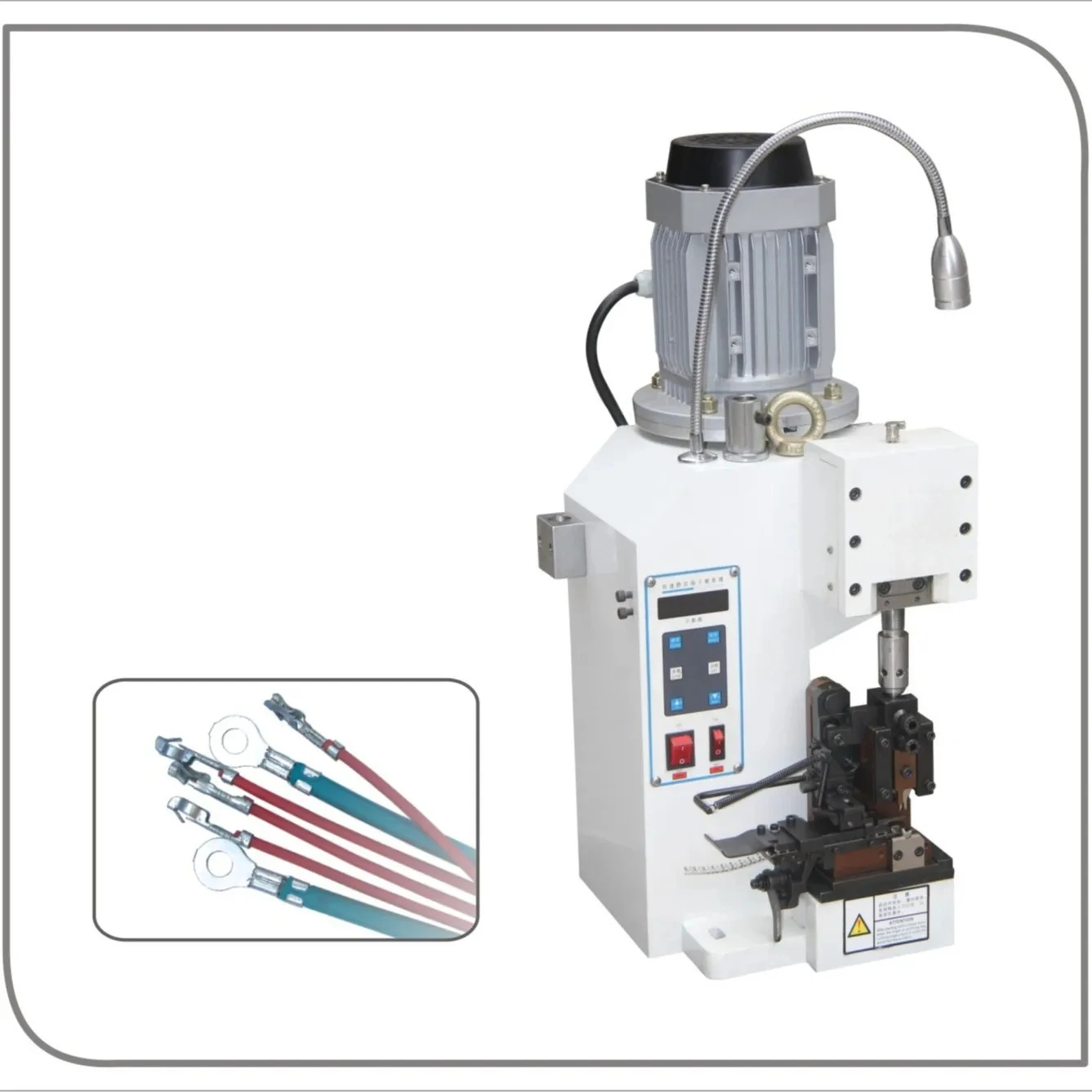 Ultra-quiet terminal machine automatic stripping and terminal hitting