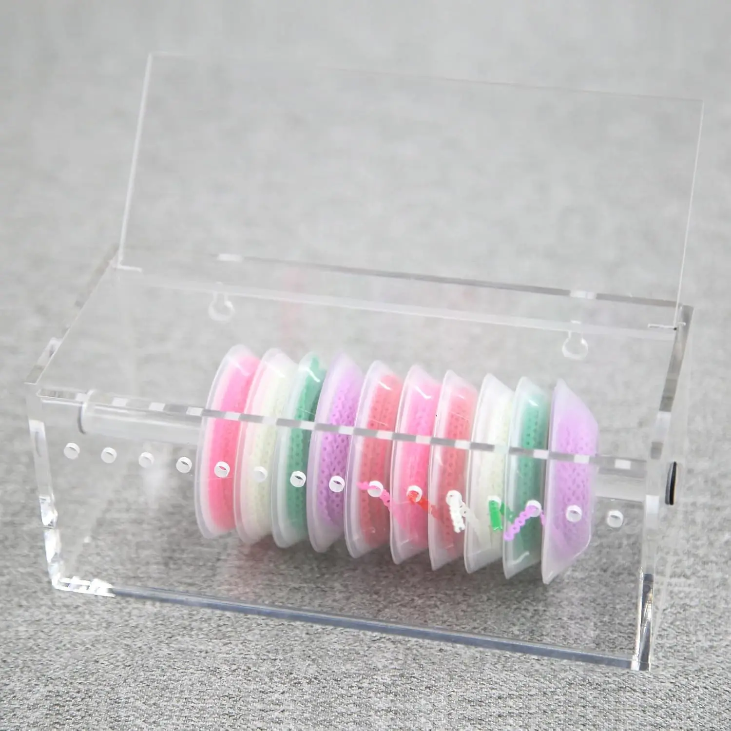 

Dental Power Chain Organizer Case Used for Managing Orthodontic Elastic Rubber Chain Dispensers Acrylic Material