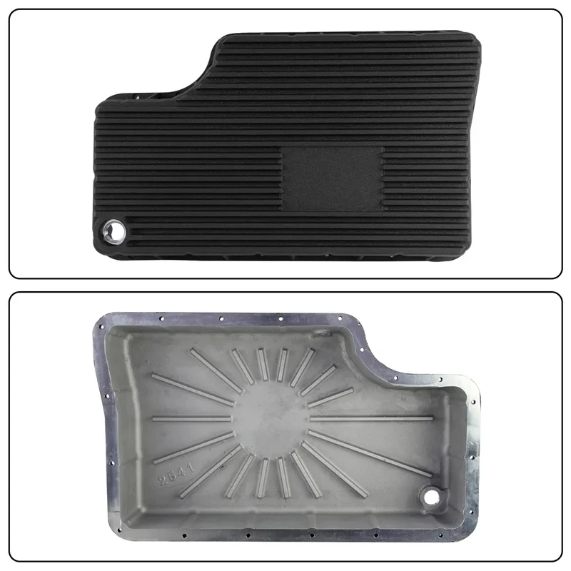 

Silver/Black Ford Super Duty Heavy Duty 6R140 Transmission Deep Oil Pan Aluminum,Fits 11-19 F250/F350/F450/F550,6.7L DIESEL!