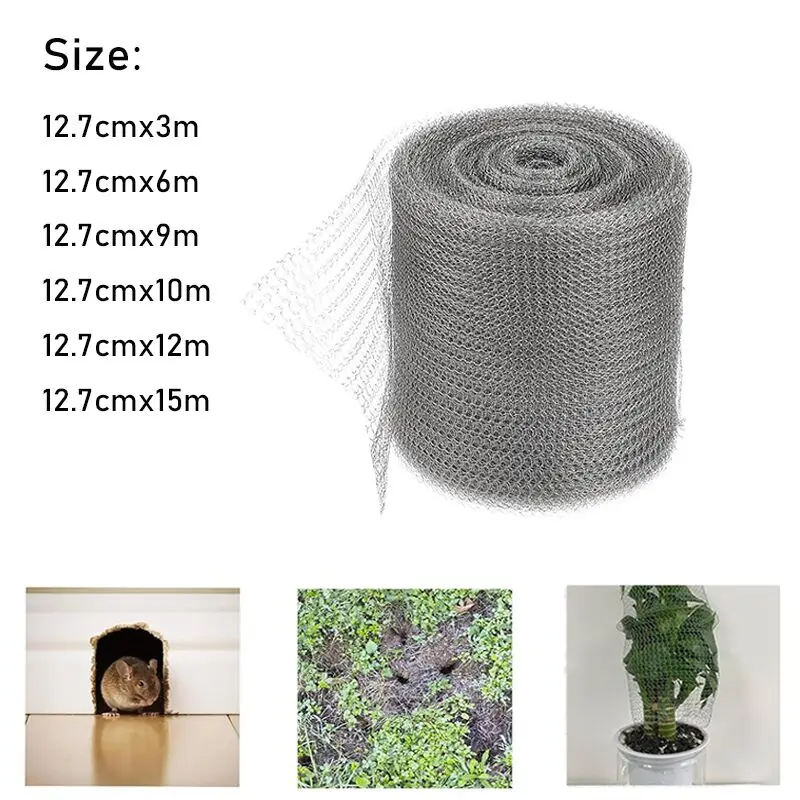 Braided Stainles Steel Mesh Squirrel Repeller Outdoor Flexible Animal Control mesh Signal Shielding Net Wire for Garden Home
