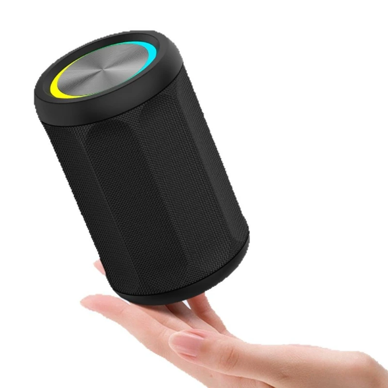 SOTAMIA 2 uds negro nuevo paño envuelto pequeño cañón de acero Bluetooth Audio portátil Mini altavoz Subwoofer de Audio