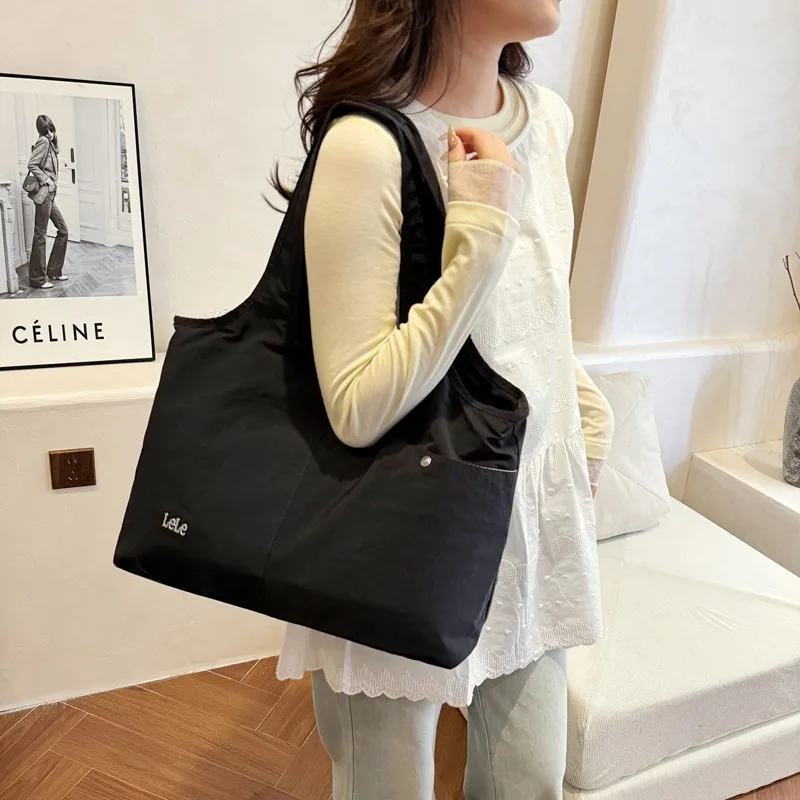

2025 Women's Nylon Fabric Spacious Tote - Single Shoulder Handbag for Shopping & Square Dance, Mom-Friendly Large Capacity