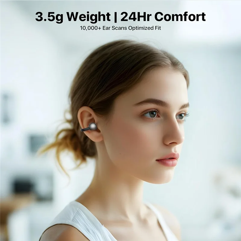 Penyumbat Telinga Penerjemah AI Penyumbat Telinga Bluetooth Terjemahan Waktu Nyata 144 Bahasa Desain Clip-On Telinga Terbuka untuk Perjalanan, Bisnis-TCES