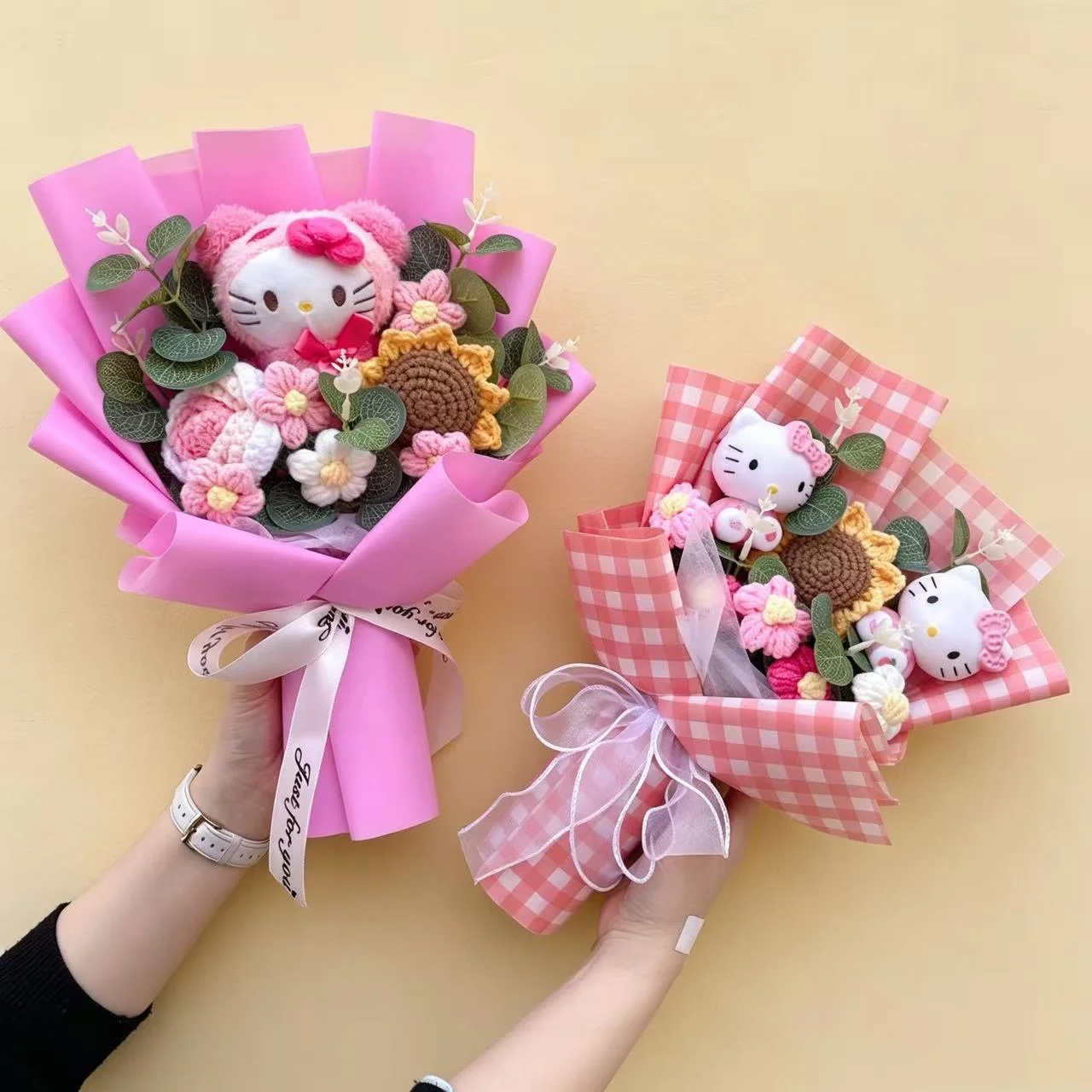 Kuromi Hello Kitty Melody Cinnamorol Plush Toys Cartoon Creative Bouquets Christmas Birthday Christmas Graduation Gifts