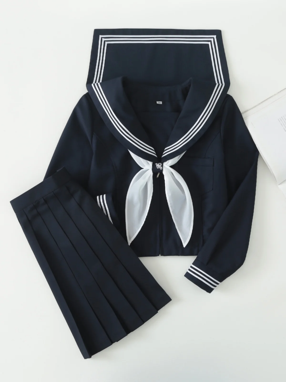 

Оригинальный дизайн, летняя юбка ort Sve Sailor orm, комплект базовой юбки из японского полиэстера, юбка с откидным воротником