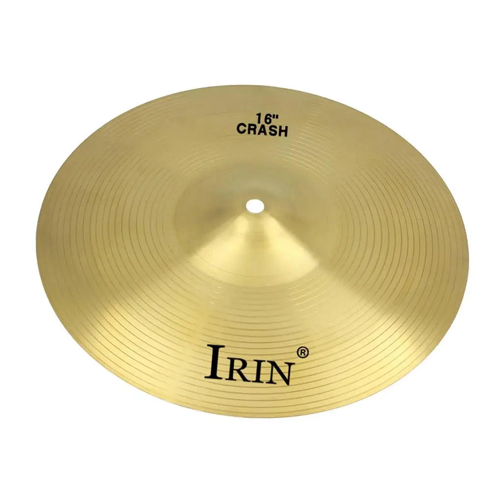 IRIN Professional 16 inch Brass Alloy Crash Ride Hi-Hat Cymbal for Drum Percussion Players Beginners