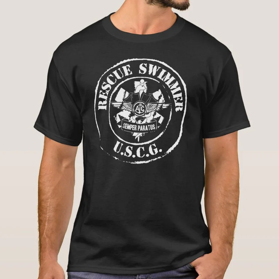 

US Coast Guard Rescue Swimmers Premium T-Shirt. Summer Cotton Short Sleeve O-Neck Mens T Shirt S-3XL