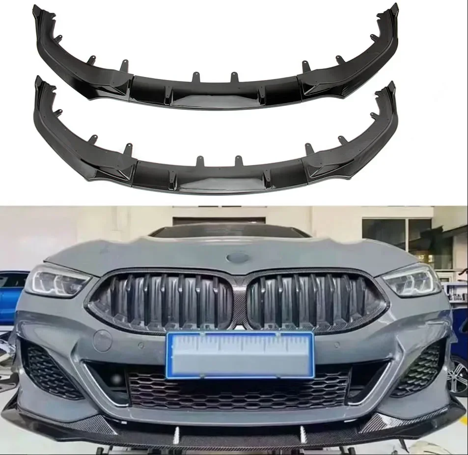 3 Stage Front Lip Splitter Spoiler Side Lower Splitters Body Kit For BMW 8 Series G15 G16 840i 840d 850i M850i M-Pack 2021-23