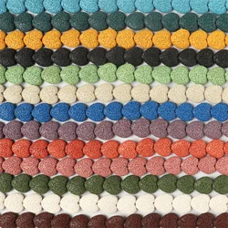 5/10pcs 20mm Wholesale Volcanic Lava Natural Stone Beads Colorful heart Loose Beads For DIY Necklace Earrings Jewelry Making