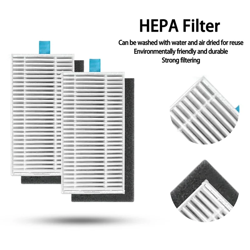 A02V-Side Brush Mop Cloth Filter Replacement Set Suitable For Xiaomi E5/C108 Sweeping Robot Cleaner Accessories Parts