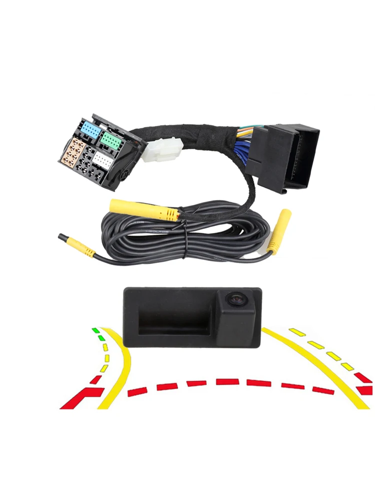 Dynamische achteruitrijcamera voor VW Golf Tiguan Skoda Octavia Superb Kamiq Audi A3 Q2 Q3 Seat Leon | OEM-scherm | Plug & Play - afbeelding 2