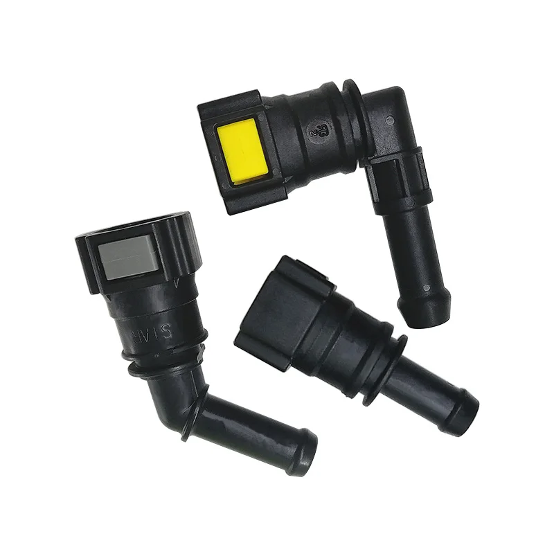 10mm D10 Fuel line quick connector fuel quick fittings female connector of 180 90 degree with double button 2 pcs a lot