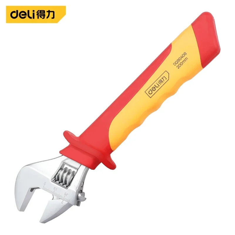 

1000V 8'' 10'' 12'' 1000V Insulated Adjustable Spanner Multifunction Electrician Maintenance Repair Hand Tool Wrench with Handle