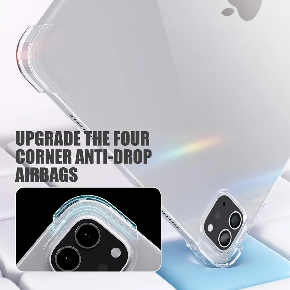 Case For iPad Pro 11 13 M5 M4 2025 2024 Case iPad Air 13 11 M4 2026 M3 M2 2024 Pro 10.5 12.9 2022 2021 2020 2018 2017 Soft Cover