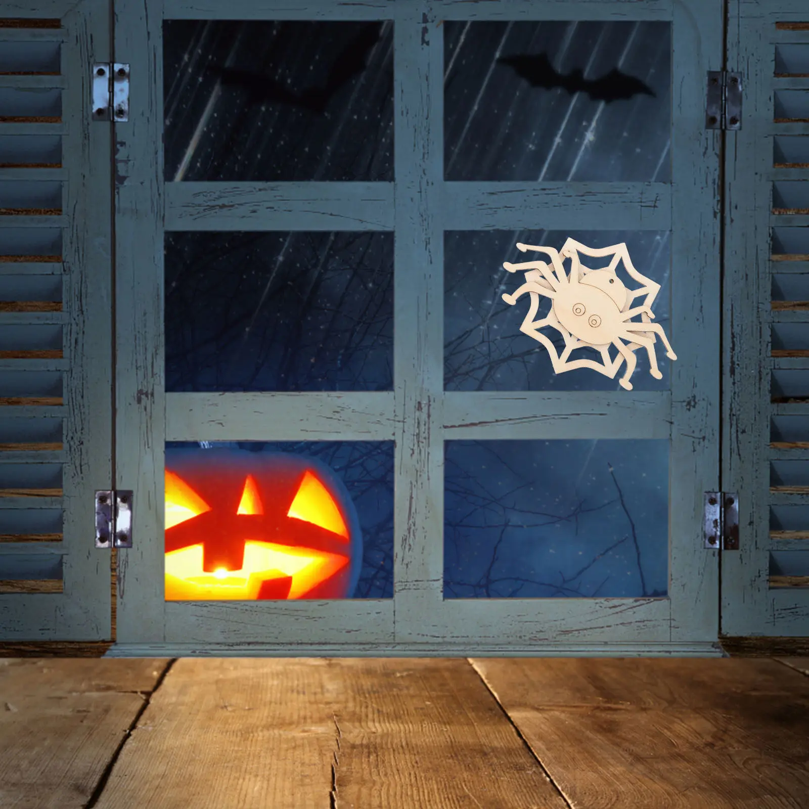 

20 шт. деревянных заготовок для Хэллоуина, необработанные деревянные элементы для поделок, декоративные украшения для росписи стен, дверей, столов, книжных полок