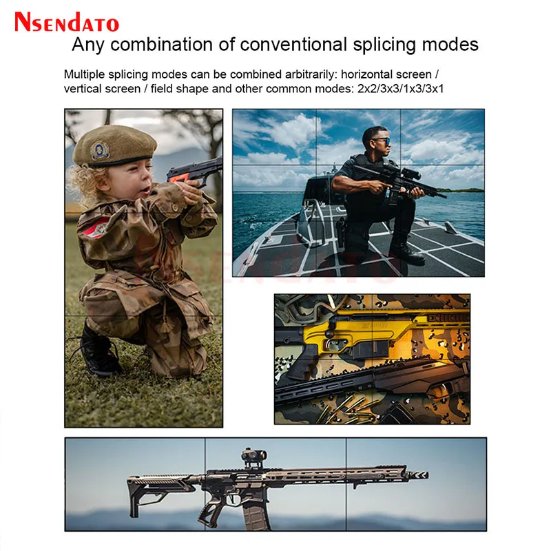 HDMI الفن التلفزيون فيديو جدار تحكم المعالج 3X3 4K متعدد الشاشات عرض HDMI الفيديو الفن خياطة الجدار الربط الربط لتلفزيون الكمبيوتر