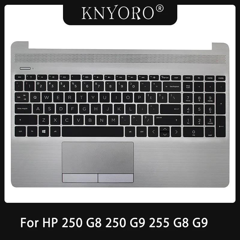 Original New Laptop Keyboard For HP 250 G8 250 G9 255 G8 G9 M31100-001 Palmrest Upper Cover Top Keyboard Replacement Case Silver