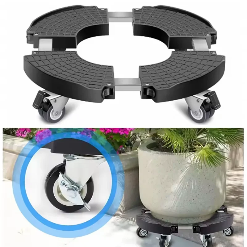 Plant Cart with Wheels Heavy-duty Plant Rack with  Lockable Wheels Adjustable For 8inch-22inch Suitable for Outdoor/indoor Use