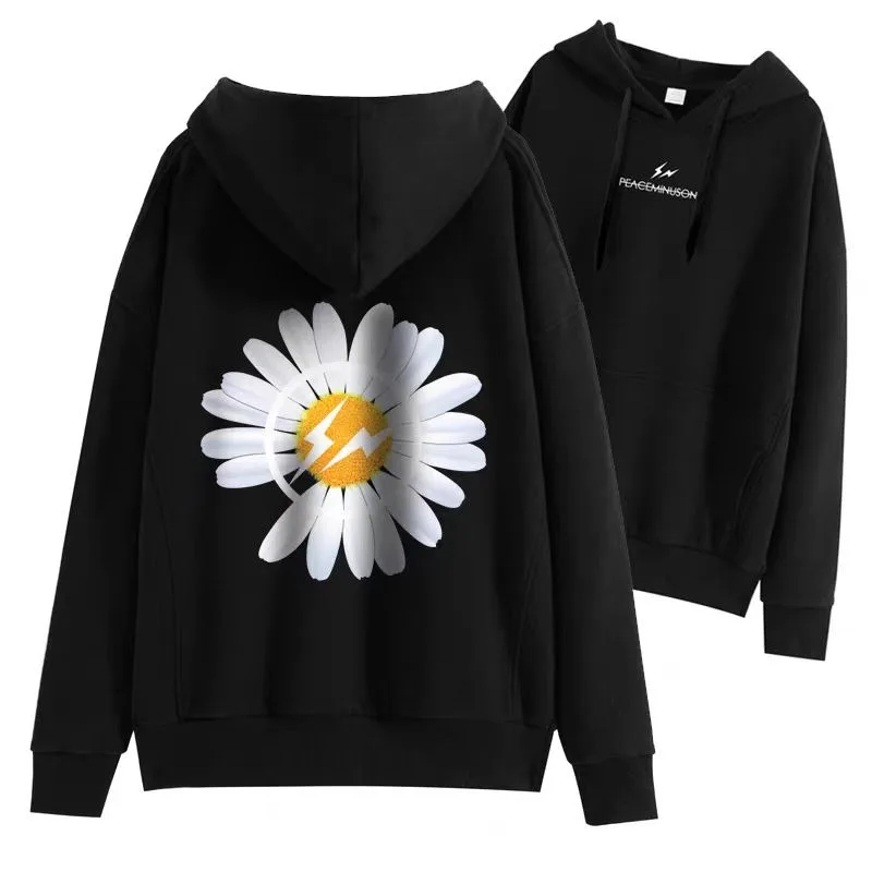 Spring and Autumn PMO Daisy Hoodie Men Collaboration Fujiwara Hiroshi Couple Clothing Hooded Tops Unisex Clothing Fashion Trend