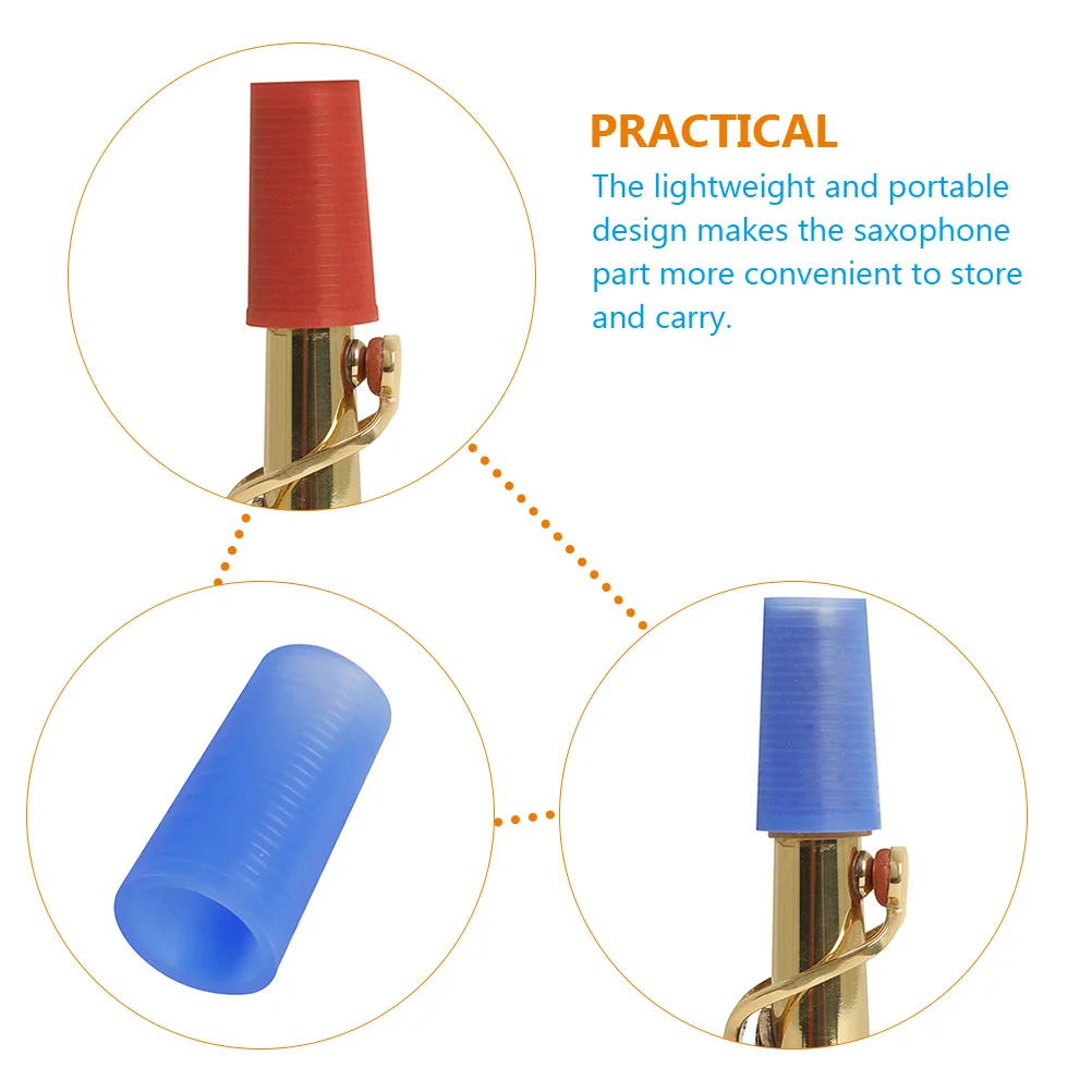 

3 Pcs Silicone Case Sac Sheet Sax Parts Replacement Silica Gel Saxophone Neck Cover