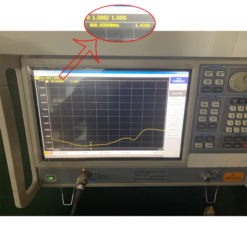 868MHz 915MHz LoRa-Antenne, Omni-RFID-Lesegerät-Antenne 863-870MHz 902-928MHz NB-IoT-System-Flachantenne + 10cm Verlängerungskabel – Detail 3