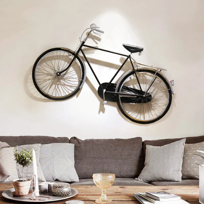 Wall Creative Iron Art Children's Room Bicycle Pendant Bar Scene Layout