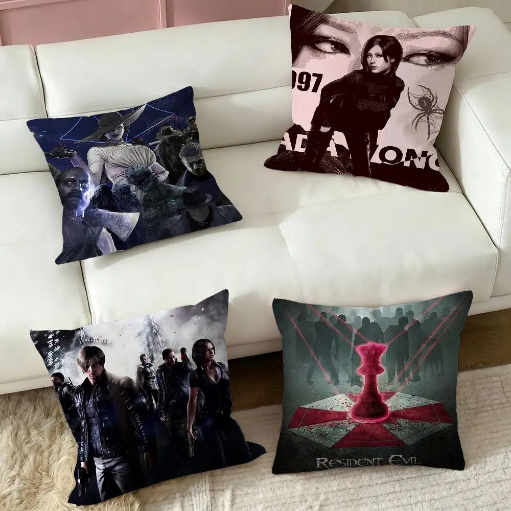 Resident Evil Game ada wong  Pillow Case Square Double-Sided Sofa Cushion Cover Bedroom Bedside Pillow