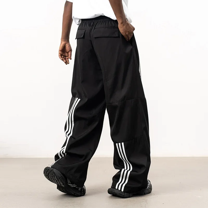 

Nylon Casual Sports Pants Men Streetwear Fashion High Quality Brand Loose Outdoor Track Baggy Pants Trousers Jogger Sweatpants