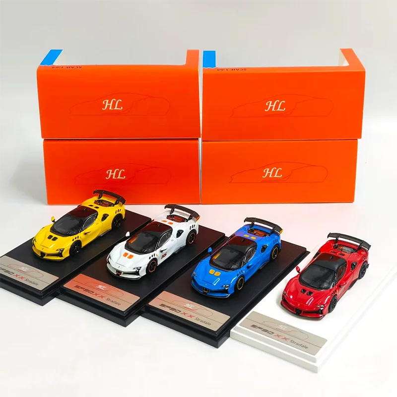 

XF HL 1:64 SF90XX Stradale Hardtop Sports Alloy Car Model Static Collection Decorated Holiday Gifts Toys