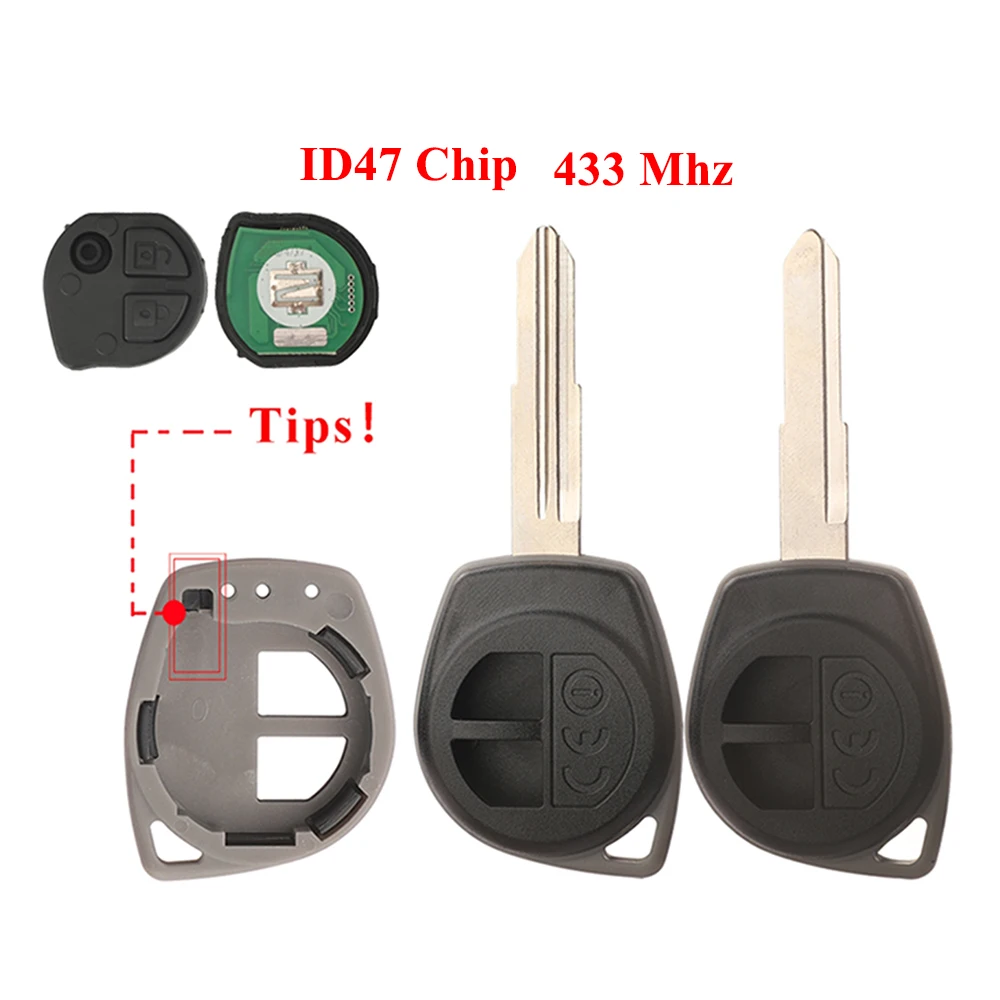 

Новый корпус ключа дистанционного управления Jingyuqin для SUZUKI Swift Ignic FSK 433MHZ 37145-62R10 37145-62R11 с чипом ID47