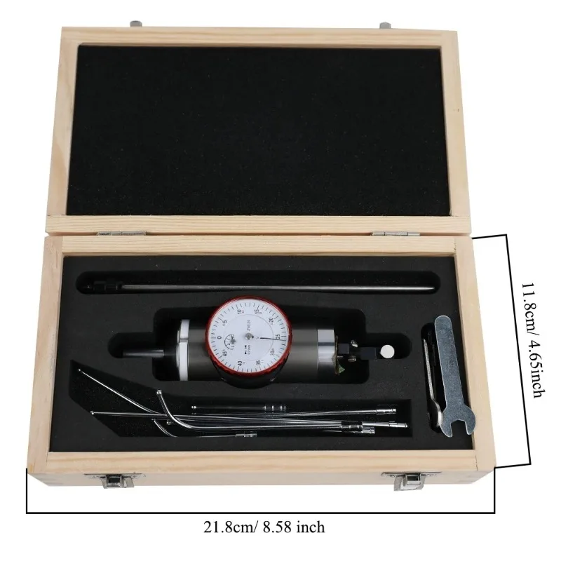 High Precision Coaxial Centering Indicator 0-3mm Center Finder Milling Alignment Tool 0.01mm Wooden Box