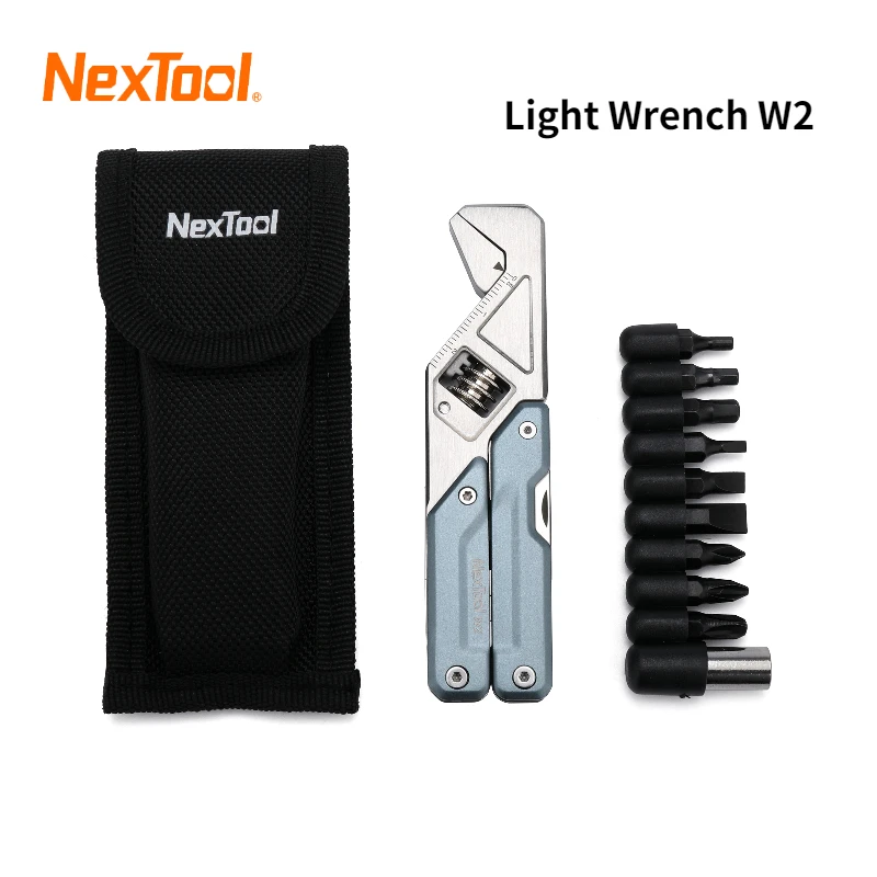 2024 Newest NexTool Light Wrench W2 Multi Tool Foloding Pliers Multi-functional Spanner Screwdriver Outdoor Camping EDC Tool