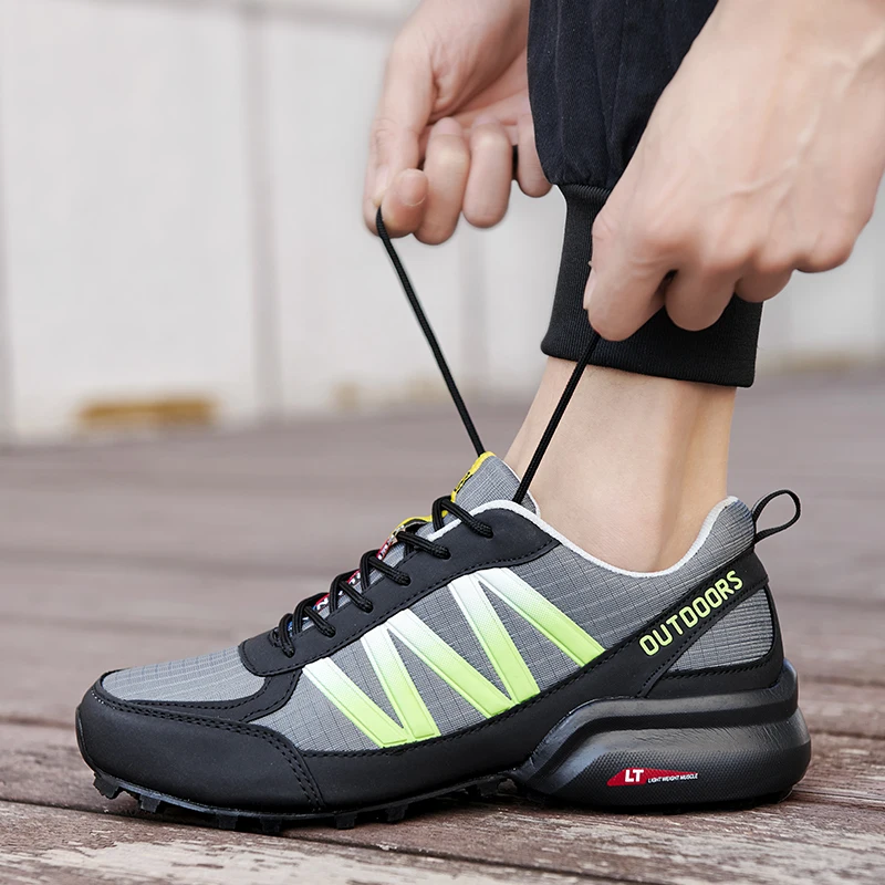 Męskie buty turystyczne Outdoor Trainers sznurowane buty wspinaczkowe odporne na zużycie damskie trampki trekkingowe Walking polowanie taktyczne