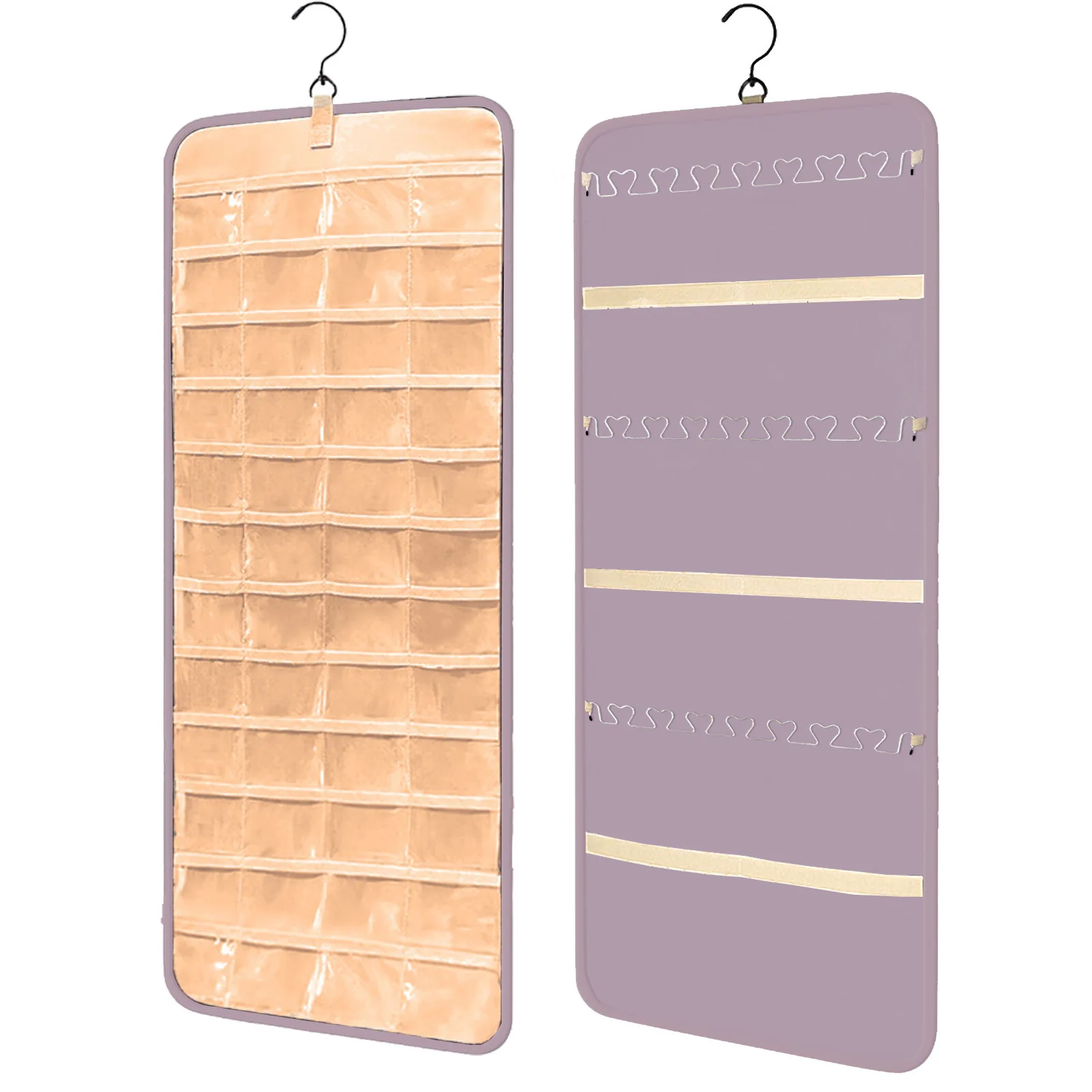 Borsa in PVC antiossidante Collana con sigillo per gioielli Borsa per appendere gioielli Borsa portaoggetti in tessuto Oxford a doppia faccia