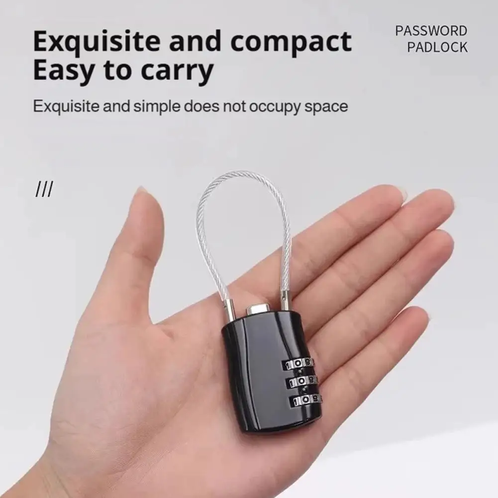 قفل خوذة بكلمة مرور، قفل كابل فولاذي لأمن خوذة الدراجة النارية، قفل مجمع مضاد للسرقة #3