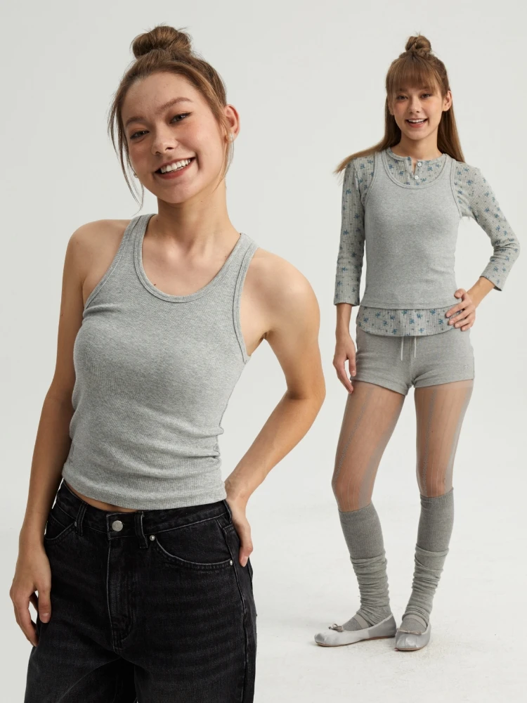 Oneup Outdoor Sports Elastic Slim Fit Work Vest Women Summer Wear Yoga Top Tight Muscle Tank Top American Style Fitness