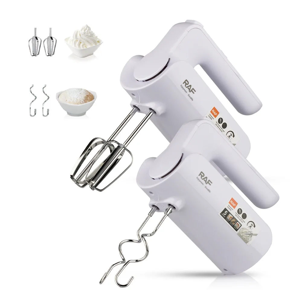 

Electric Egg Beater Household Dough Mixer Handheld Mixer Suitable for Kitchen Baking Cake Whipping Cream with Dough Hook