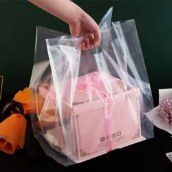 50pcs Frosted Transparent Portable Stand Plastic Baking 4