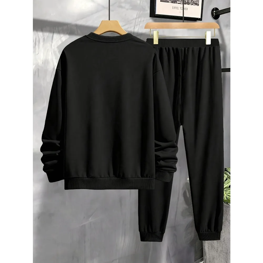 Daily Casual Fashion Men's Tracksuit Jogging Men Versatile Single Piece Sweatshirts Sweat Pants Comfort Sports Simple Hoodie Set