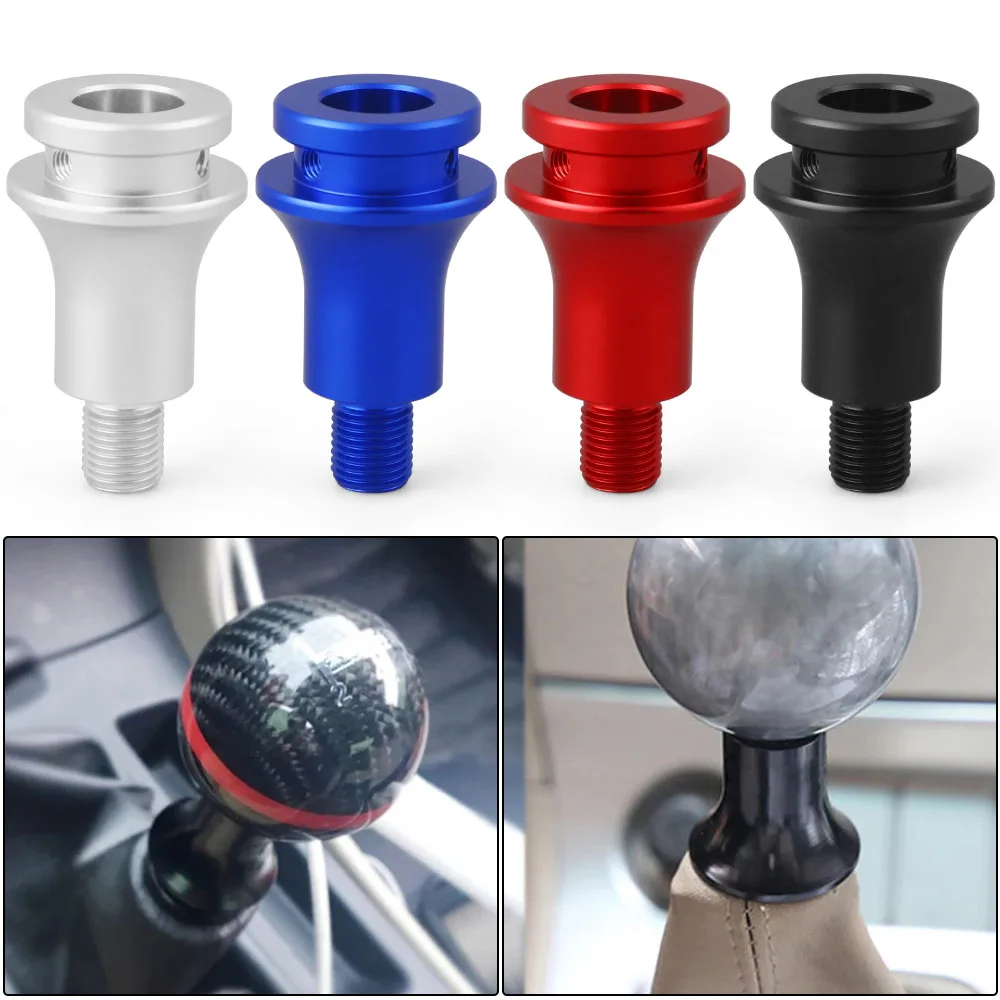 

Universal M12x1.25 Thread Shift Knob Boot Retainer Adapter Manual Gear Shifter Red/Black/Blue/Silver