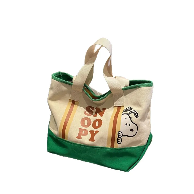 

Snoopy Student Large Capacity Canvas Shoulder Bag Women's New Fashion Lazy Style Storage Bag handbag Tote Bag