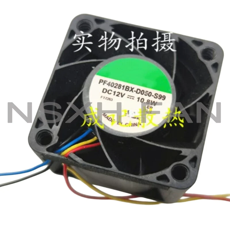 PF40281BX-Q050-S99 PF40281BX-D050-S99 12V 10.8W 40x40x28mm 4-Wire Server Cooling Fan