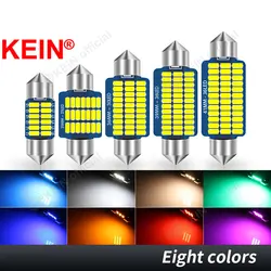 KEIN 31 mm SV8.5 C5W Led Bulb C10W T10 Festoon BA9S 28mm Warm White 31mm 36mm 39mm 41mm Lamp Red Truck Car Dome Light 12V 24V