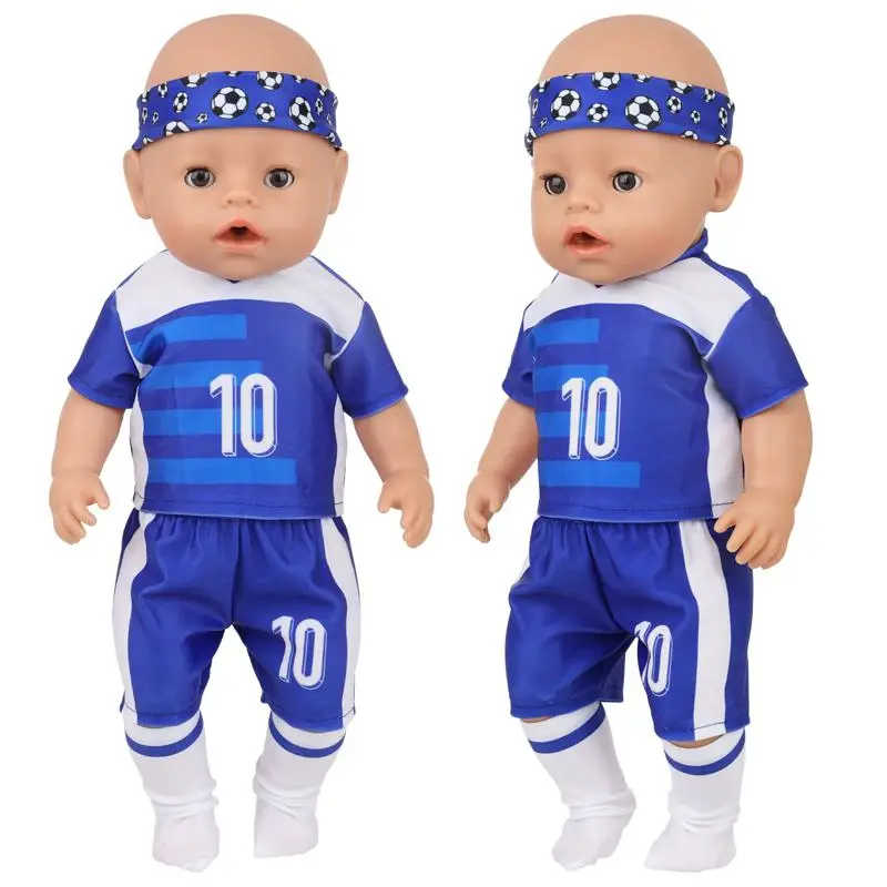 

New Eve Doll Sports Suit 43cm American Girl Doll Clothing Football Suit Doll Dress-up Clothing