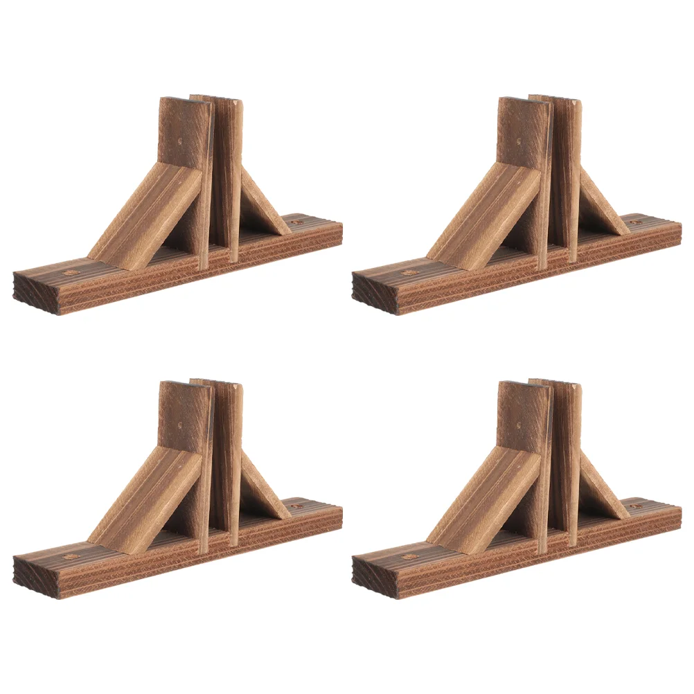 

4 Pcs Fence Pet Gate Wood Base Kit Support Garden Outdoor for Small Supplies Wooden Baby Fences Supply